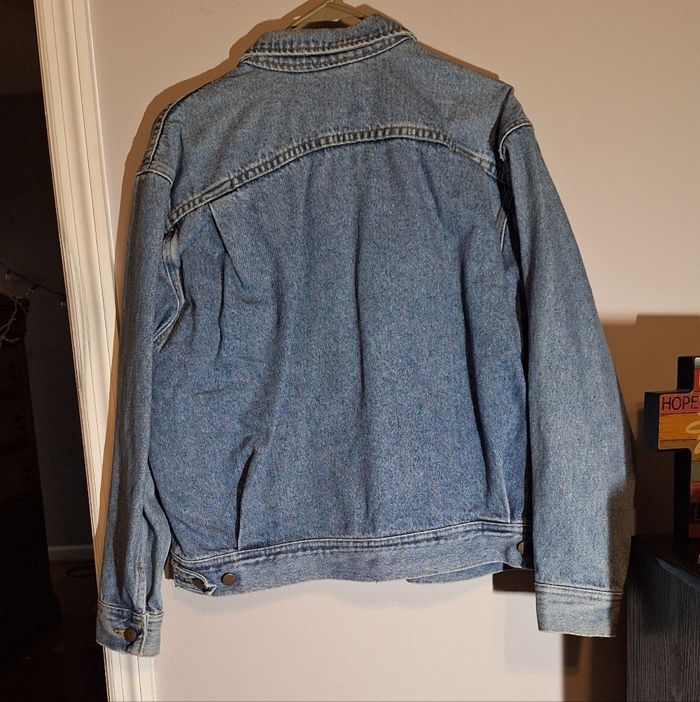 Lee Vintage 80's Faded Blue 100% Cotton Denim Jacket - Picture 3 of 11